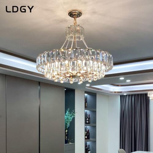 Light luxury living room lamp crystal chandelier simple modern luxury dining room lamp new European crystal lamp
