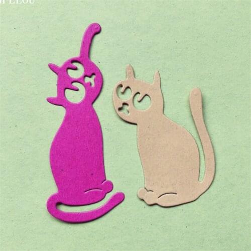 PANFELOU Easter Cartoon Two cats Scrapbooking DIY album cards paper die metal craft stencils punch cuts dies cutting