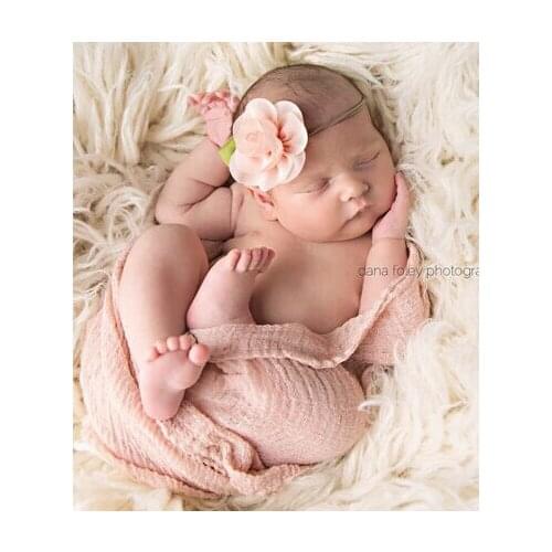 On sale 2pcs baby girl boy spandex nylon headband children skinny stretchy Non-Marking Leaves Rose Flower elastic hair Band