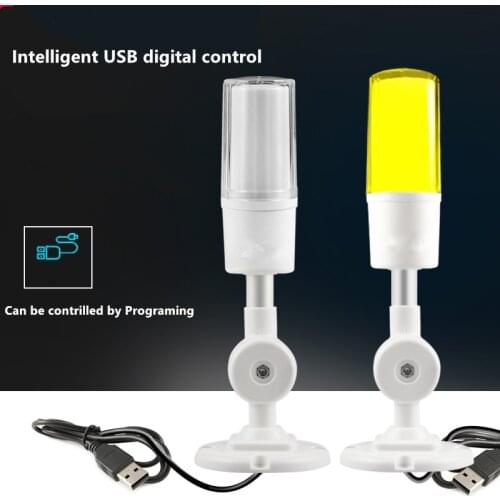 Programmable USB Alarm Lamp IO Communication Automatic Alarm System Three-color Foldable Signal indicator Buzzer Safety Light