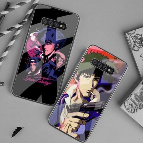 Cowboy Bebop See You Space Silicone Black Phone Case Tempered Glass For Samsung S20 Plus S7 S8 S9 S10 Plus Note 8 9 10 Plus