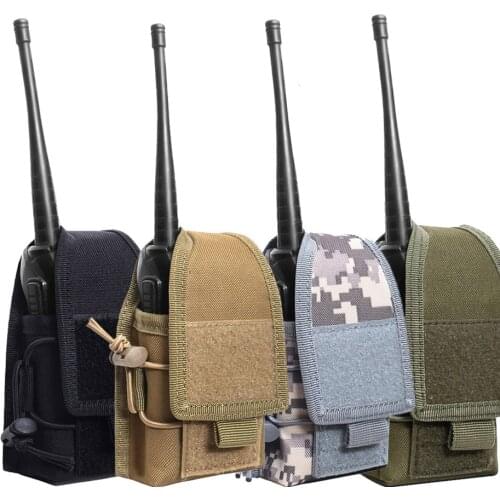 Tactical Molle Radio Pouch Walkie Talkie Holder Bag Interphone Storage Bag Army Shooting Hunting Mag Pouches EDC Pocket Holder