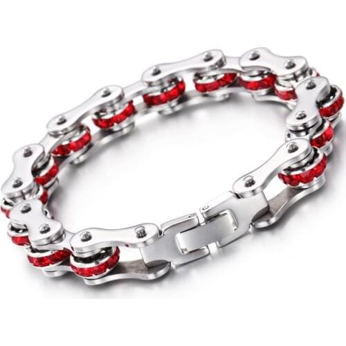 Punk Fashion Biker Chain Link Bracelets Women 316L Stainless Steel Link Motorcycle Bracelets Jewelry Gift For Woman Wholesale