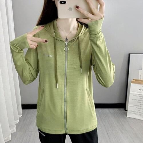 Spring and summer outdoor sports skin windbreaker womens all-match breathable sunscreen stretch jacket