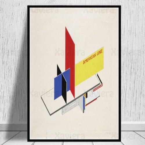 Vintage Poster Abstract Art Bauhaus Ausstellung 1923 Weimer Exhibition Poster Retro Wall Art Picture Canvas Painting Home Decor