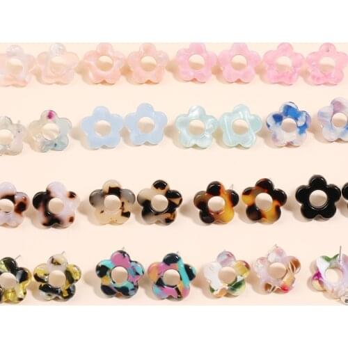 Korean Simple Statement Earrings Stainless Steel hollow flower Stud Earrings For Women Vintage Roman Numeral Small Earing 2021 J