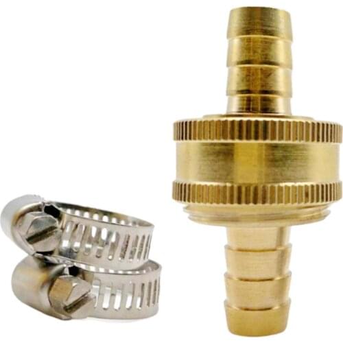 1/2 Inch Garden Watering Brass Nozzle Adapter Hose Clamp Quick Connector Tool Garden Outdoor Indoor Tools Hose Connector