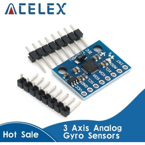 1Set IIC I2C GY-521 MPU-6050 MPU6050 3 Axis Analog Gyroscope Sensors + 3 Axis Accelerometer Module For Arduino With Pins 3-5V DC