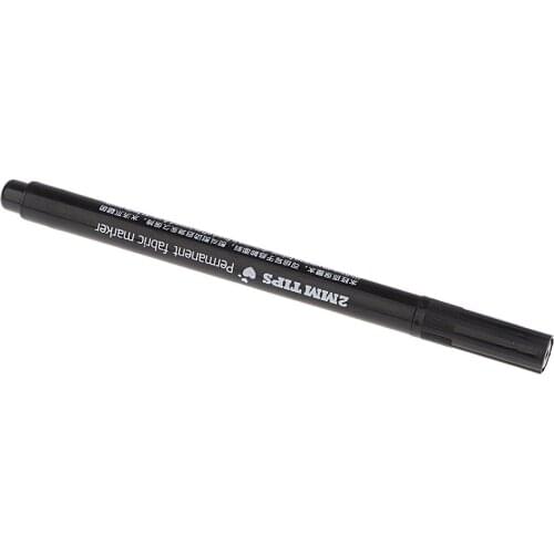 2pcs 2mm T-Shirt Permanent Fabric Marker Textile Clothes Pen White Black