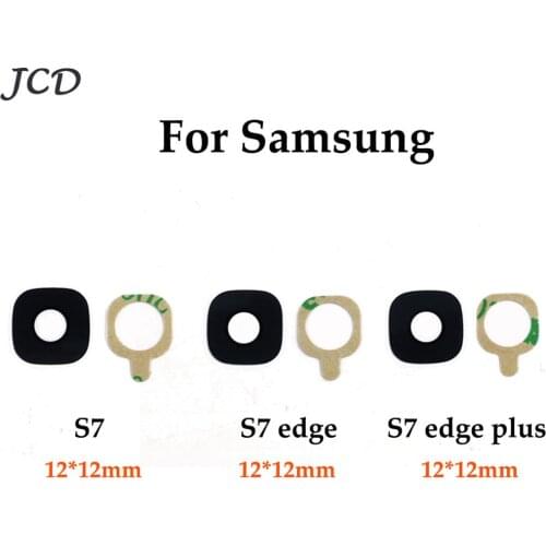 JCD 2pcs Mobile Phone Rear Camera Glass Lens Replacement For Samsung Galaxy S7 / S7 Edge / S7 edge plus With Adhesive Sticker