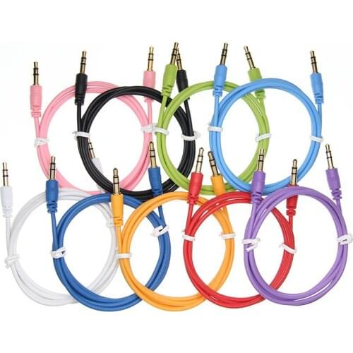 2000pcs Aux Cable 3.5mm to 3.5 mm Male to Male Jack Auto Car Audio Cable Gold Plug Kabel line Cord For Iphone 7 Xiaomi speaker