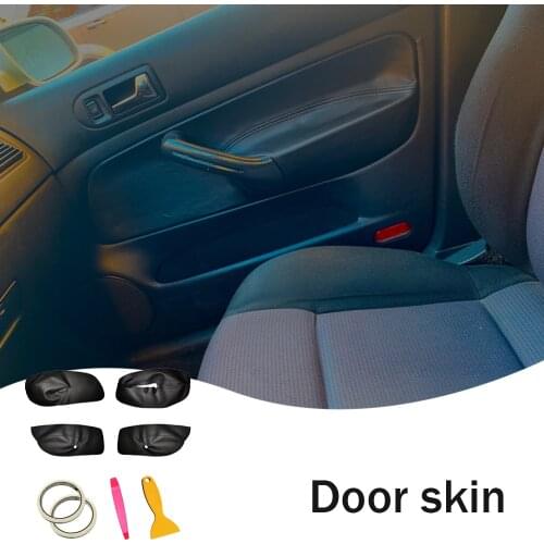 4 Pcs Car Door Armrest Panel Microfiber Leather Cover Trim For VW Golf 4 MK4 Bora Jetta 1998 1999 2000 2003 2004 2005 2006