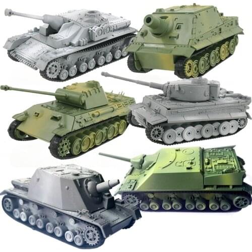 4D Different Tank Model Building Kits Military Assembly Educational Toys Decoration Material Panther Tiger Turmtiger Assault