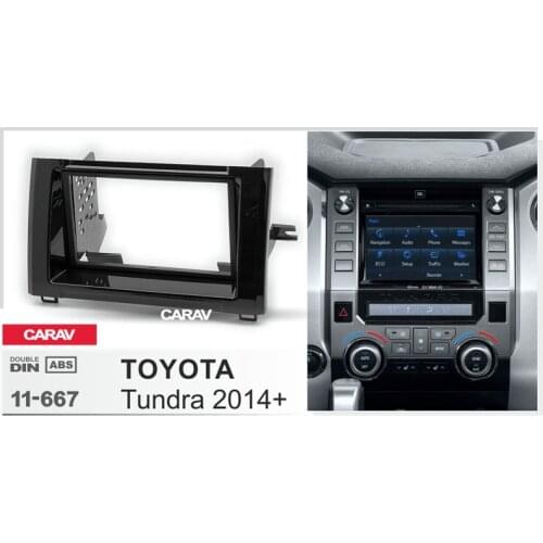 CARAV 11-667 Car Radio Fascia Panel for TOYOTA Tundra 2014+ Stereo Fascia Dash CD Trim Installation Kit