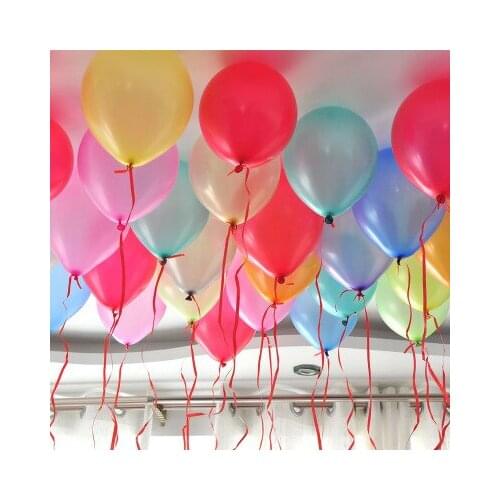 Cheap Hot 50/100pcs 10'' 1.2g MixColor Round Shape Latex Pearl Balloon Party Decorate Valentines Day Birthday Wedding Decoratio