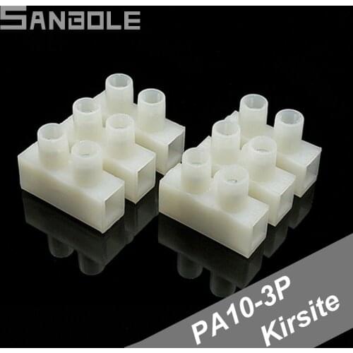 PA10-3P Terminal block 500-3P Connection Three Positions Plastic screws Connector Wire DIN type Dual Row (50PCS)