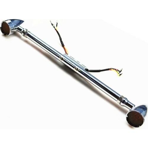 Chrome Front or Rear Led Turn Signal Light Bar for Cruiser Touring Chopper Cafe