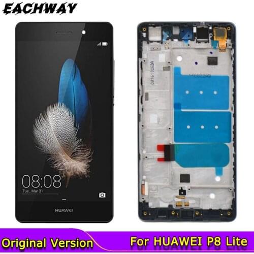 Huawei P8 Lite LCD Display Touch Screen Digitizer Assembly With Frame Replacement ALE-L04 ALE-L21 For 5.0" Huawei P8 Lite LCD