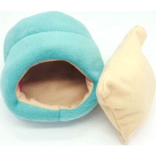 Pet Cage For Hamster Bed House Winter Warm Coral Velvet Nest Small Animals Mat House Cage Pet Sleeping Bag Supplies Mice Rat Nes