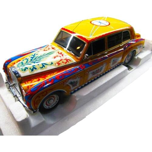 1/18 Phantom V John Paisley Pattern Vintage Simulation Alloy Car Vehicle Model Collection Artwork for Home Decoration Toys Gifts