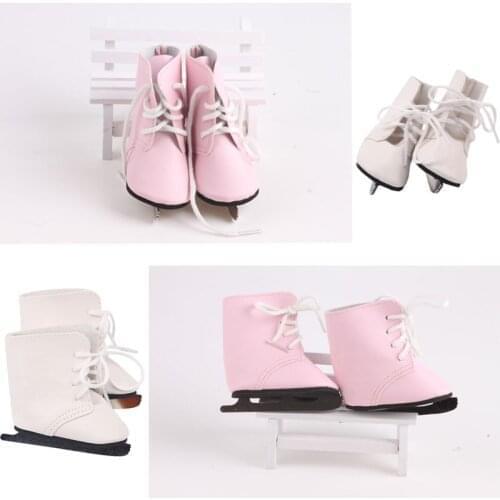LUCKDOLL Fashion Skates For 18-Inch US 43 Cm Doll Clothes Accessories, Girl Toys, Generation,Birthday Gifts