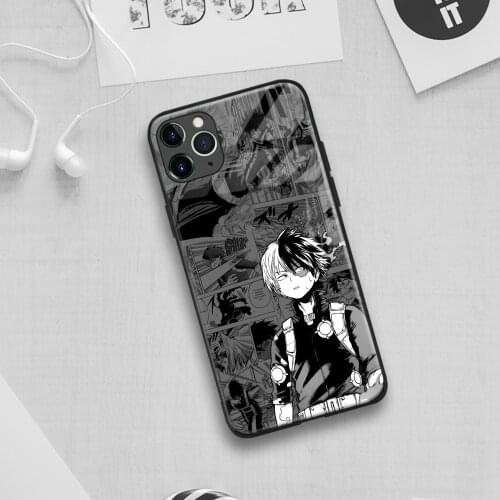 Shoto Todoroki My Hero Academia anime Soft Silicon Glass Phone Case for IPhone SE 6s 7 8 Plus X Xr Xs 11 12 Mini Pro Max Samsung