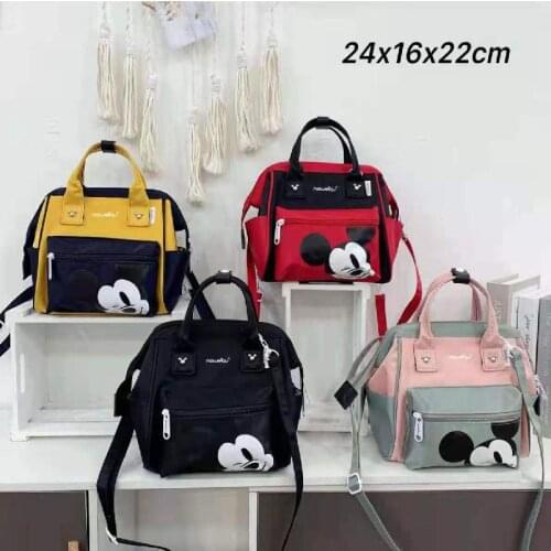 2021 New Disney Backpack Women Cartoon Mickey Mouse Pu Handbag Girl Woman Fashion Shoulder Cross-body Backpack Gift Toys
