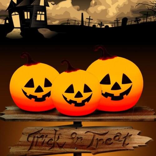 Rechargeable LED Night Lamp Portable Light Halloween Pumpkin Night Light Tap Control Lamp Gift for Kids, Nursery Room, Party