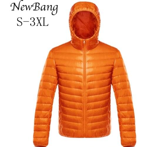 NewBang Down Coat Male Ultra Light Down Jacket Mens Warm Jackets Windbreaker Lightweight Coat Feather Puffer Parka Feather Coat