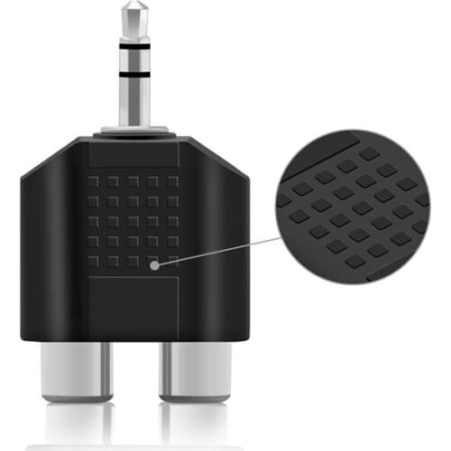 RCA Y Splitter AV Audio Video Plug Converter 1 Male to 2 Female Adapter 3.5mm Jack RCA Plug To Double Converter