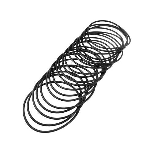 165mm x 5.7mm Rubber Sealing Washers Oil Filter O Rings Black 20 Pcs