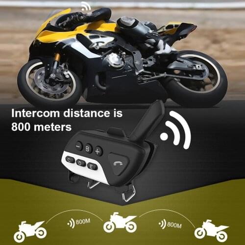 Discount! Waterproof M7 Multi BT Interphone Motorcycle Bluetooth Helmet Intercom Intercomunicador Moto Interfones Headset FM MP3