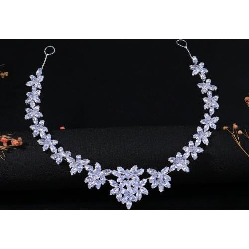 Stonefans Cubic Zirconia Wedding Headpiece Women Ladies High Quality Zircon Headband Hairband Bridal Crown Tiara Hair Jewelry