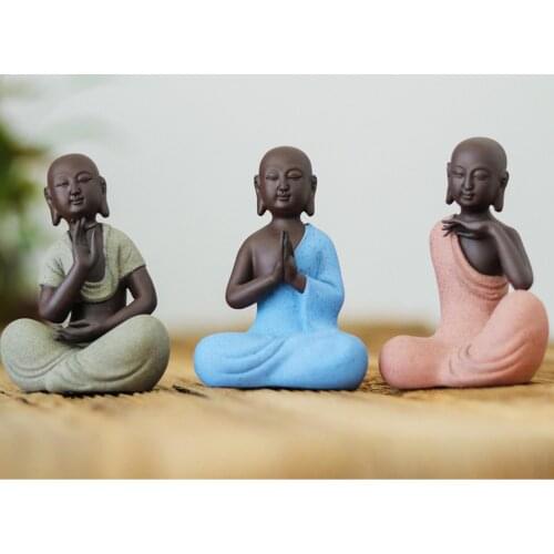 Tibetan /Tibet /Nepal Chinese zisha carved tea play tea play set toys tea pet Buddha toys Buddhist nun status buddha quotes Medi