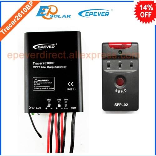 Tracer2610BP with simple efficient accessory SPP-02 10A 10amp EPEVER panel solar regulator free shipping 12v 24v auto type