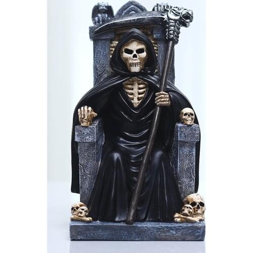 Halloween Death Decorations Home and Party Holiday Decor Classic Throne Of Death Resin Figurines