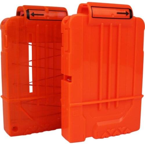 6 Reload Clip Magazines Round Darts Replacement Plastic Magazines Toy Gun Soft Bullet Clip Orange for Nert Elite