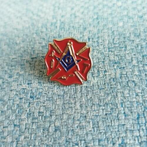 Free shipping 10pcs Masonic Lodge Fireman Fire Service First Responder Lapel Pin