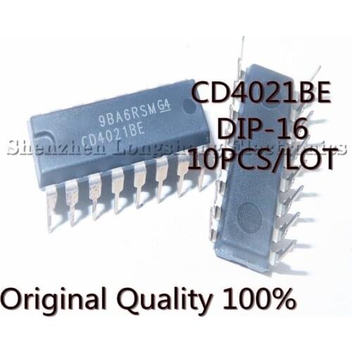 10PCS/LOT NEW CD4021BE DIP-16 Logic-Standard Shift Register Chip
