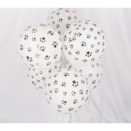 12 inch printed puppy footprint latex balloon holiday party decoration hotel pet shop decoration balloon can be wholesale