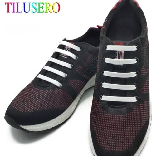 14pcs/lot Creative Unisex Women Men Athletic Running Shoes Accessories No Tie Shoelaces Elastic Silicone Shoe Lace