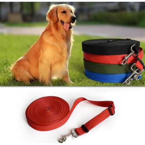 15M Cat Dog Nylon Training Harness Leash Width 2.5Cm Pet Puppy Dog Long Adjustable Traction Lead Collar Traction Rope Belt