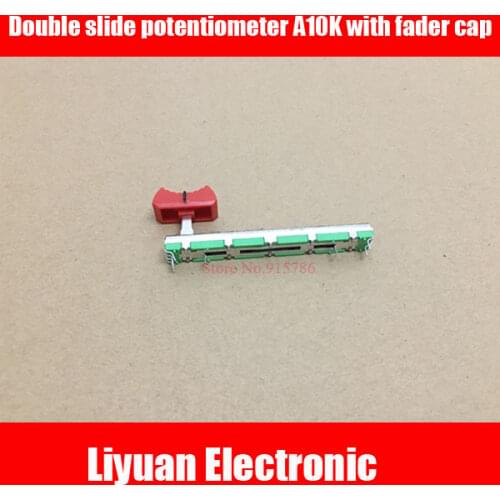2set 75mm A203 Soundcraft Double slide potentiometer A10K with fader cap sliding mixer fader for Yamaha