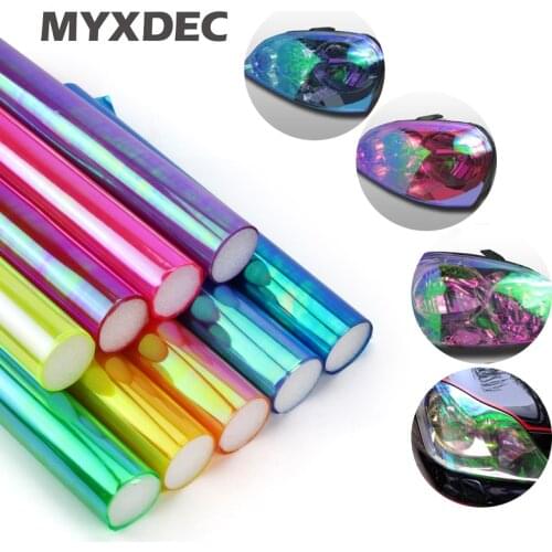 30cm*1m Shiny Chameleon Auto Car Headlights Taillights Translucent Film lights Turned Change Color Car Styling Sticks Decoration