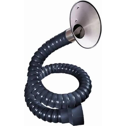 50/75/110/160mm Industrial Welding Fume Arms POM Flexible Smoke Exhaust Ventilator Pipe With Hood and Regulating Valve