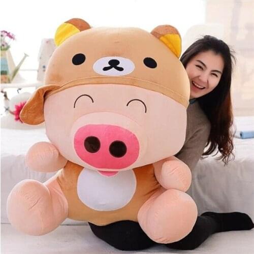 Largest 95cm Mcdull pig turn to cartoon relax bear plush toy hugging pillow birthday gift h863