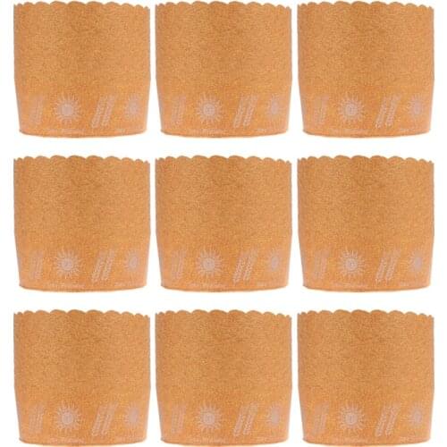 90PCS 6 Inches Large Kraft Paper Muffin Cups Sunflower Pattern Cupcake Paper Liners Cake Baking Molds