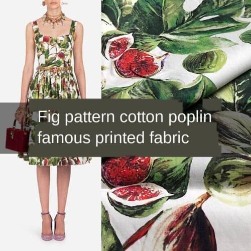 50x145cm brand fruit natural 100% cotton poplin fashion womens clothing clothing printed fabric cloth for dress per meter