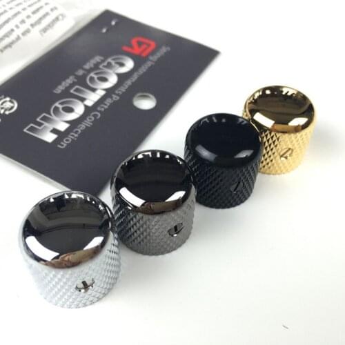 1 Piece GOTOH Electric Guitar Electric Bass Knob Electronic Potentiometer Cap Volume Tone Metal Knob VK1-19