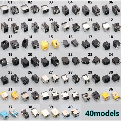 Cltgxdd 40models 40PCS DC Power Jack Connector For Acer Asus Samsung Sony Tablet Laptop Notebook Power Charging Female Socket